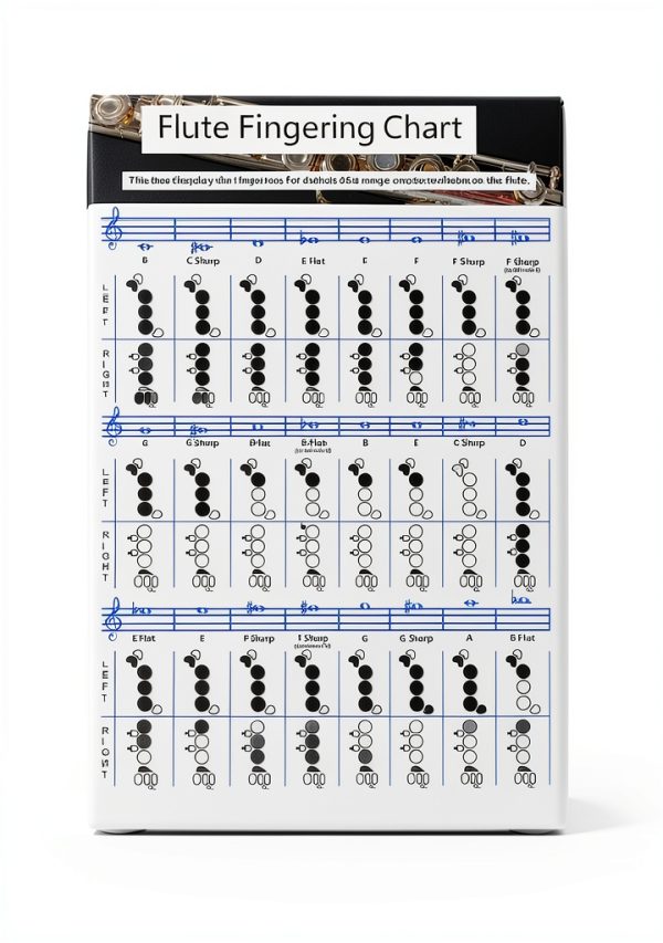 LZKW Flute Fingering Chart Flute Music Learning Tool-7