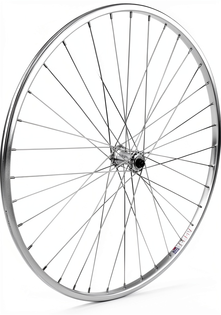 Installing 700c Quick Release Front Wheel WheelMaster Silver on a wooden desk