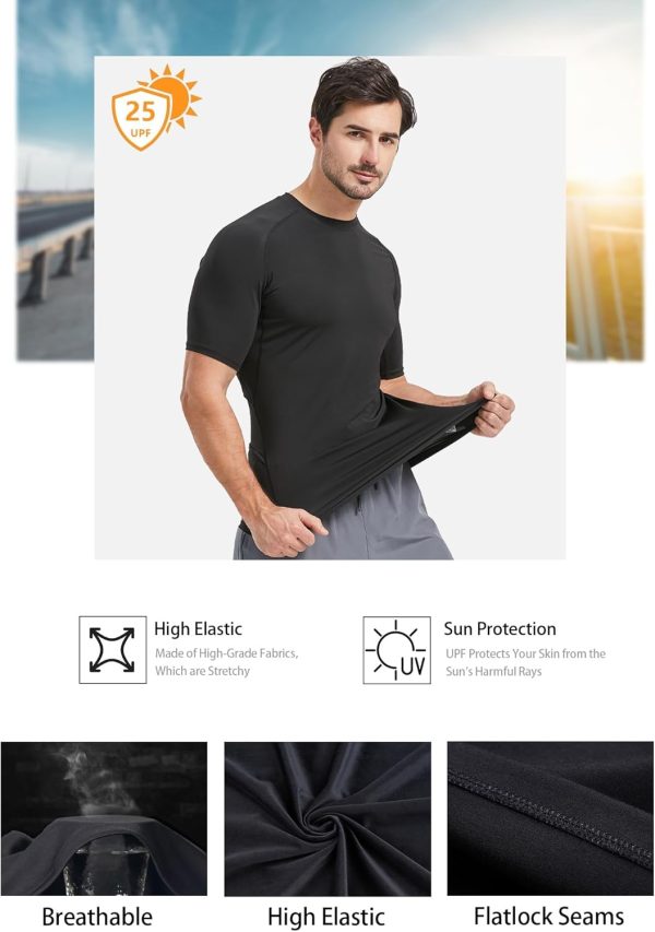 Men's Short Sleeve Compression Shirts by Pavo-3