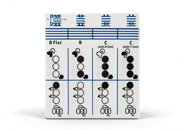 LZKW Flute Fingering Chart Flute Music Learning Tool-6