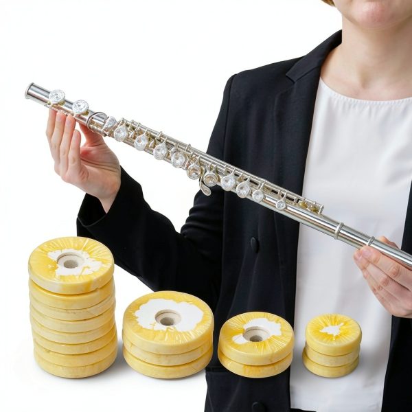 Flute Pads Set by Pavo, High-Quality Synthetic/Leather, C-5