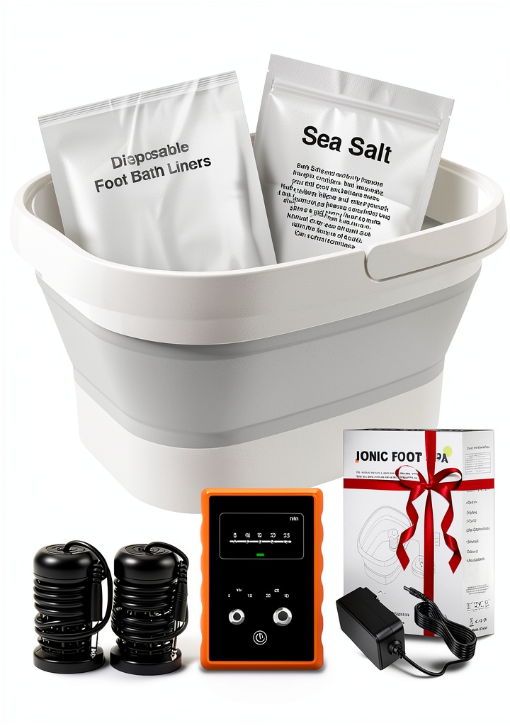 Olixie ionic foot bath in a home setting