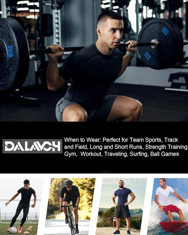 Men's Short Sleeve Compression Shirts by Pavo-5