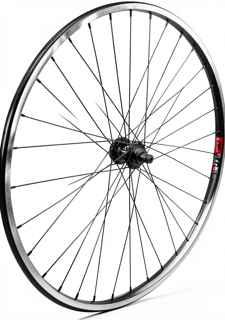 Installing WheelMaster 700C Rear Wheel Aluminum Black on a wooden workbench