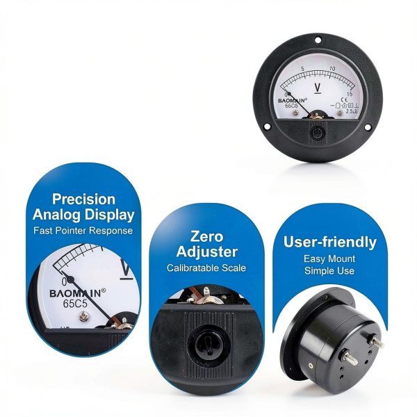 Analog Voltmeter Baomain Electric 65C5 0-15V-1