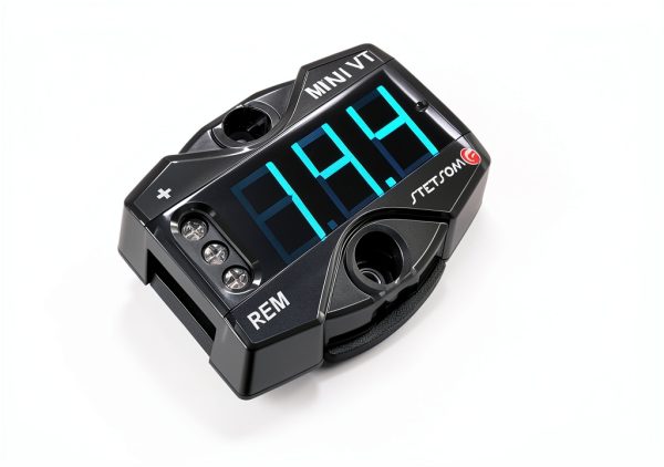 Stetsom Mini Digital Voltmeter MINIVT Black Compact 2.1x1.8x0.7in-2