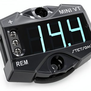 Stetsom Mini Digital Voltmeter MINIVT Black Compact 2.1x1.8x0.7in-0