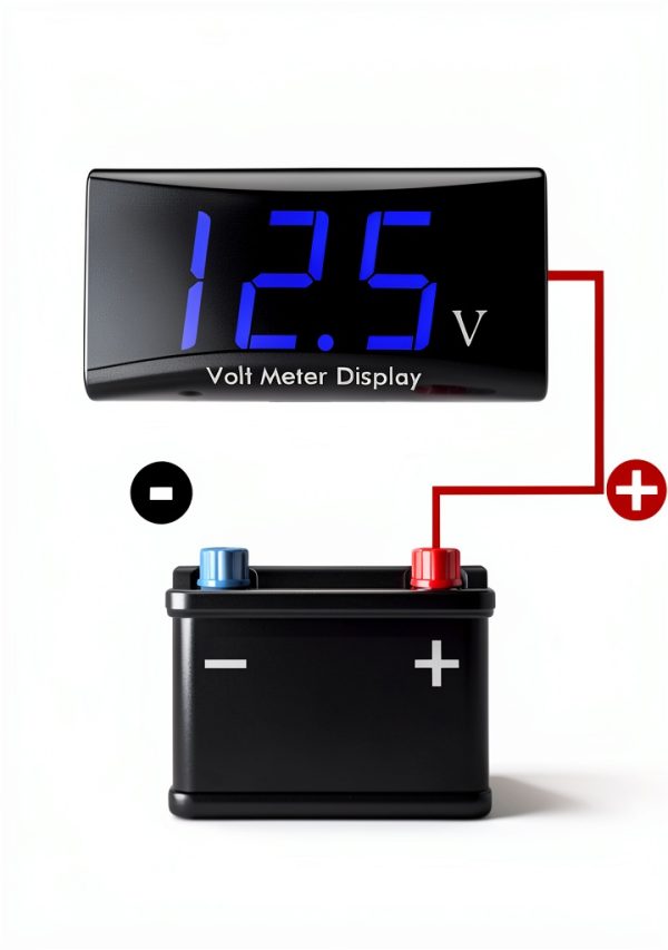 12V Battery Voltmeter Linkstyle Blue Model A03350U-5