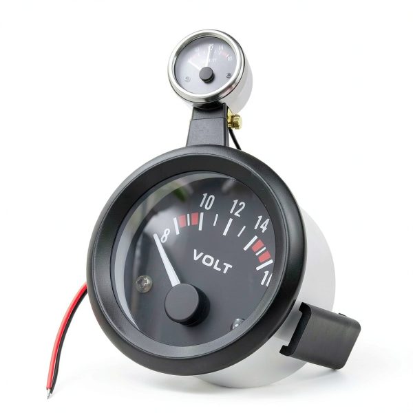 ePathChina Automotive Voltmeter Gauge EPC_CEC_541 Orange Dial 8-16V-7