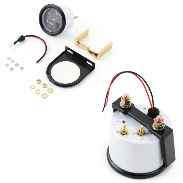 ePathChina Automotive Voltmeter Gauge EPC_CEC_541 Orange Dial 8-16V-1