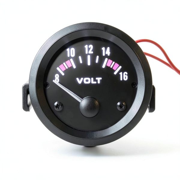 ePathChina Automotive Voltmeter Gauge EPC_CEC_541 Orange Dial 8-16V-3