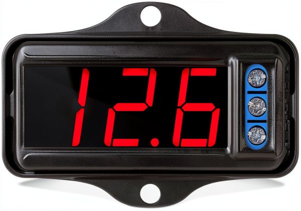 Taramp's VTR1000 Black Automotive Voltmeter with Red LED Display-2