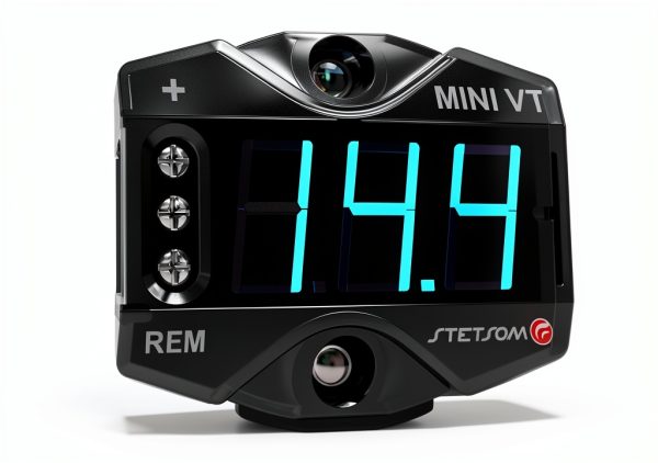 Stetsom Mini Digital Voltmeter MINIVT Black Compact 2.1x1.8x0.7in-6