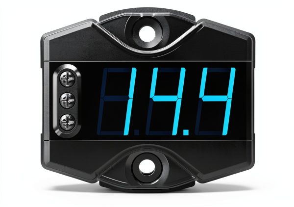 Stetsom Mini Digital Voltmeter MINIVT Black Compact 2.1x1.8x0.7in-1