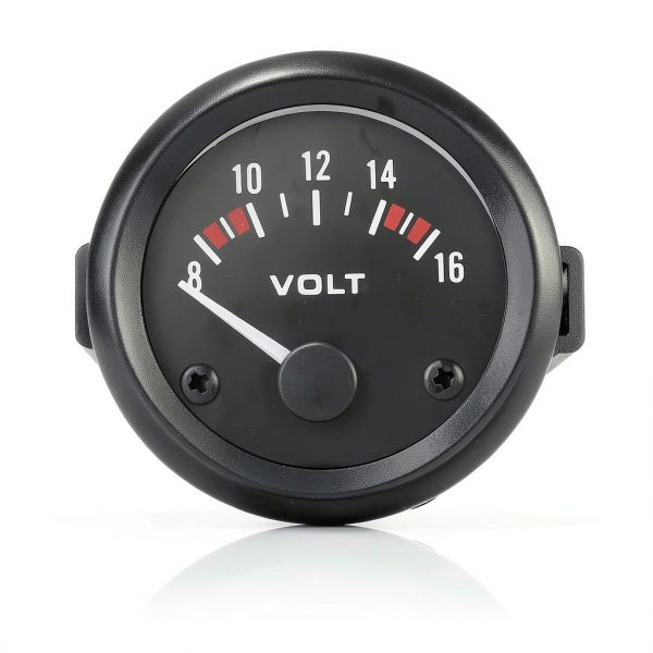 ePathChina Automotive Voltmeter Gauge EPC_CEC_541 Orange Dial 8-16V-0