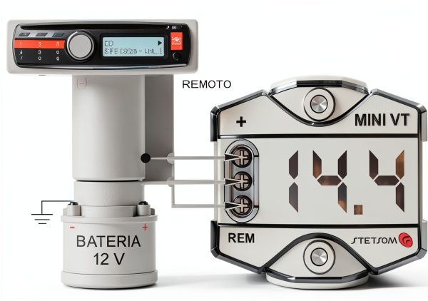 Stetsom Mini Digital Voltmeter MINIVT Black Compact 2.1x1.8x0.7in-3