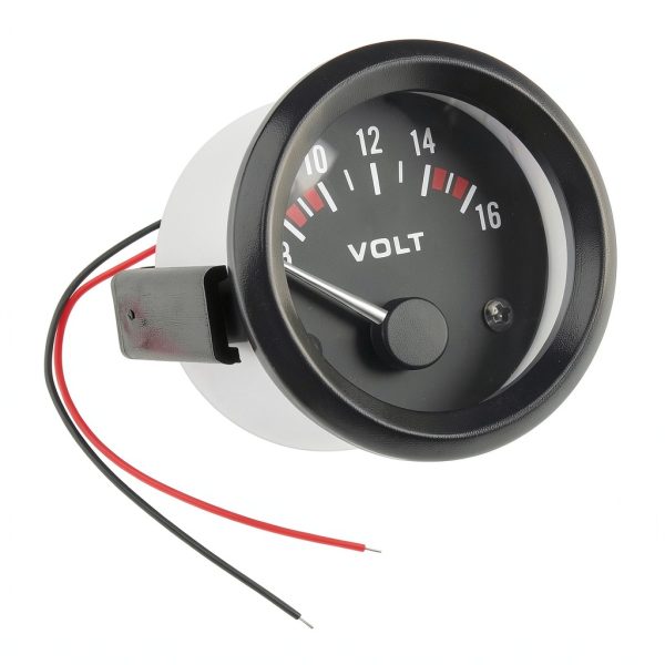 ePathChina Automotive Voltmeter Gauge EPC_CEC_541 Orange Dial 8-16V-5