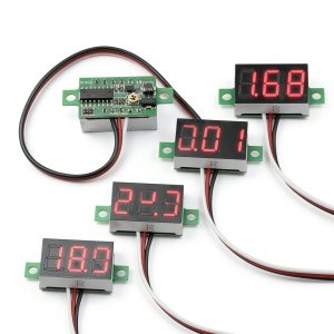 bayite Three Wire Voltmeter 0-30V Red LED Display Model 3B001x5-0