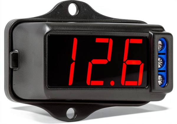 Taramp's VTR1000 Black Automotive Voltmeter with Red LED Display-0
