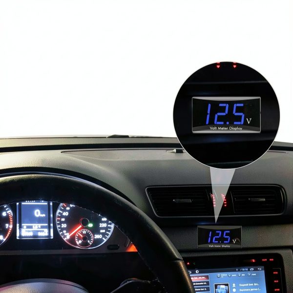 12V Battery Voltmeter Linkstyle Blue Model A03350U-4