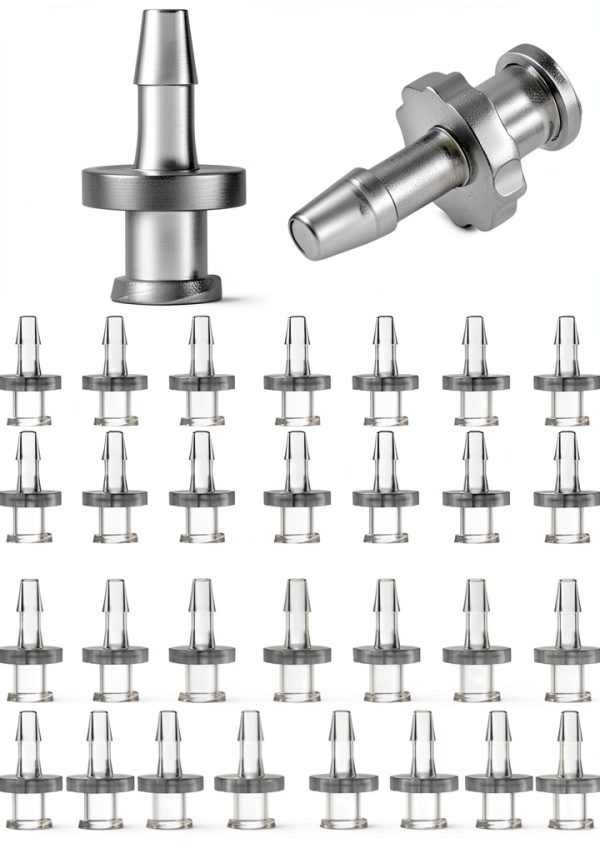 Female Luer Lock Adapter 1/8" PP Hose Barb QWORK Clear 50 Piece Pack-0