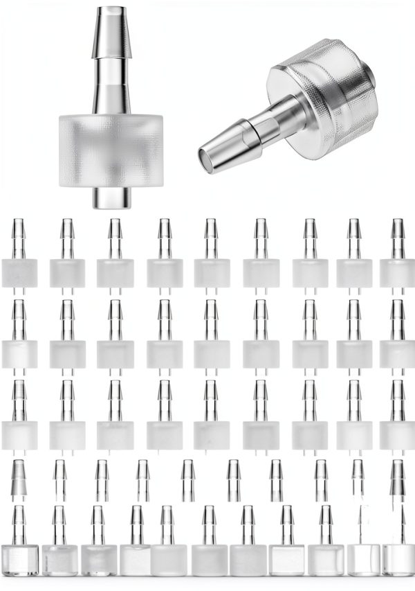 Male Luer Lock PP Hose Barb Adapter by QWORK - 1/8" 50-Pack Fittings-0
