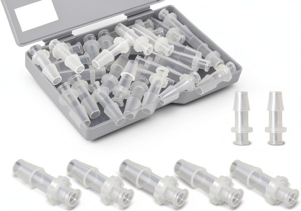 Luer Lock 30pcs Clear Female 1/4" Connector Kit - Medical Grade-0