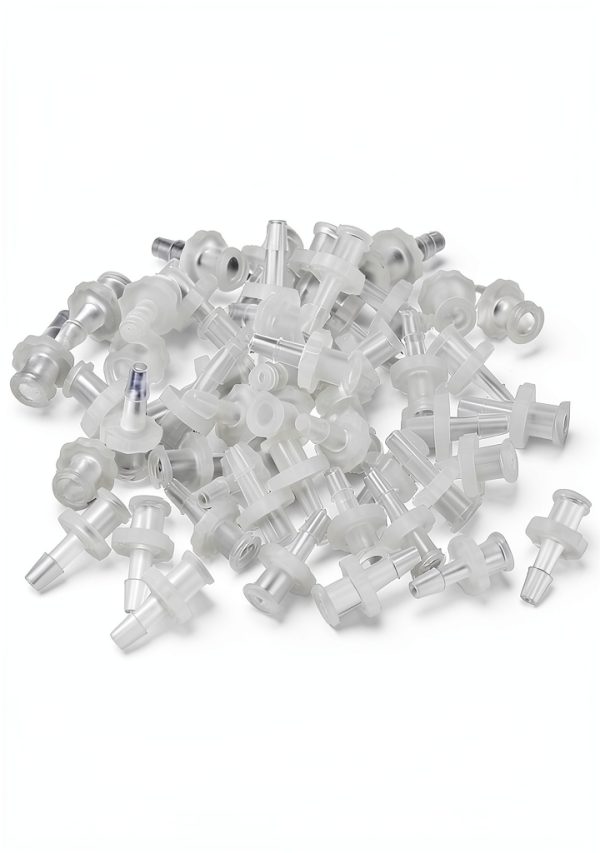Female Luer Lock Adapter 1/8" PP Hose Barb QWORK Clear 50 Piece Pack-3