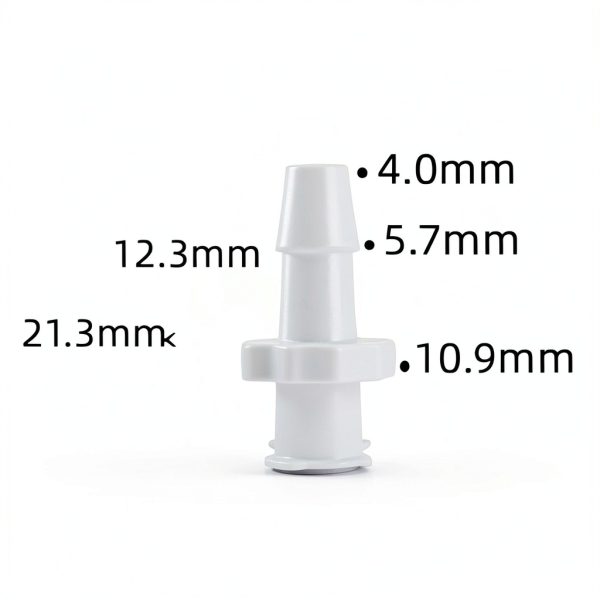25pcs-White PP Luer Lock to Barb Hose Fittings by TODA-1
